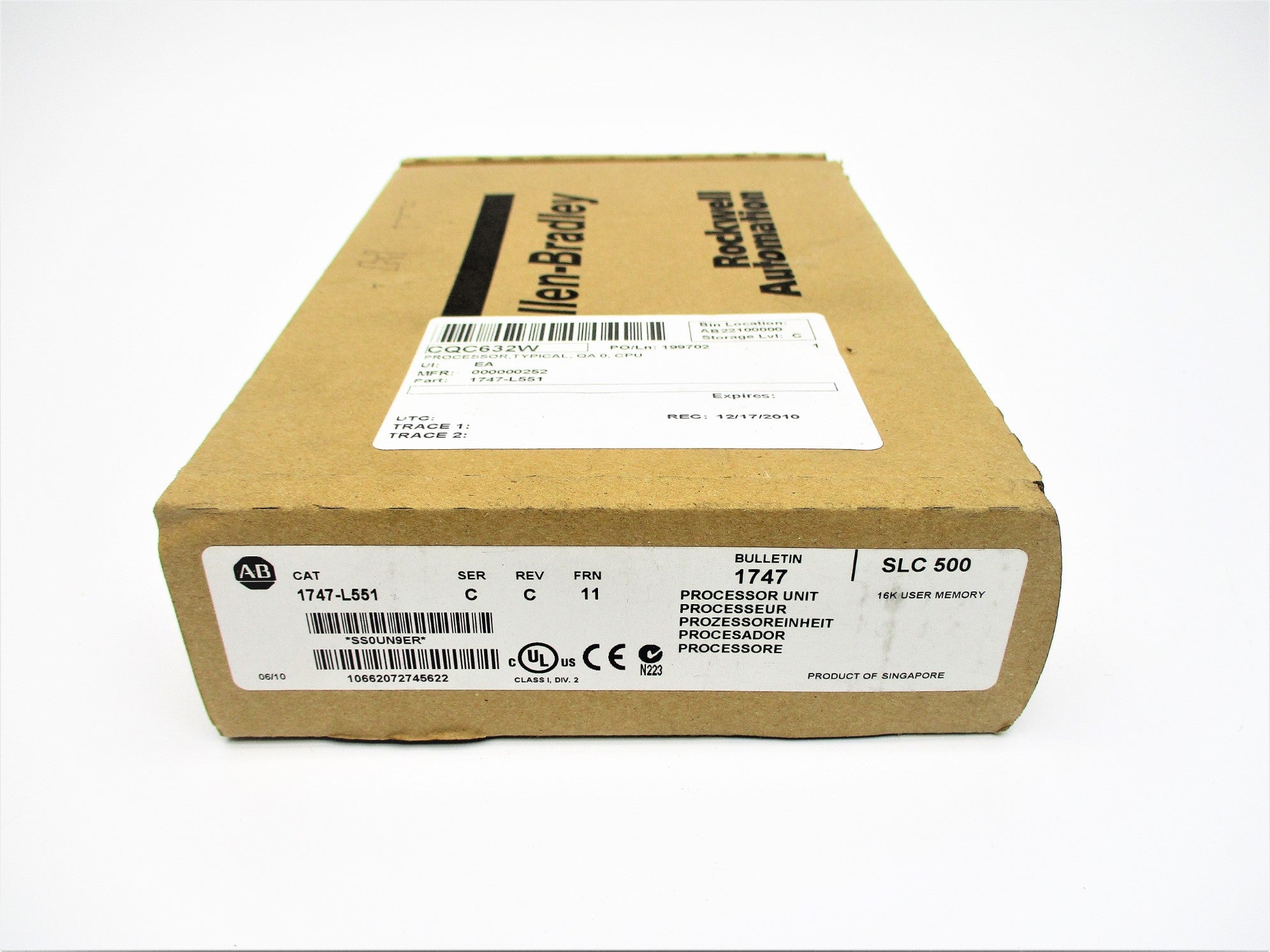 ALLEN BRADLEY 1747-L551 SER. C F/W 11 NSFS
