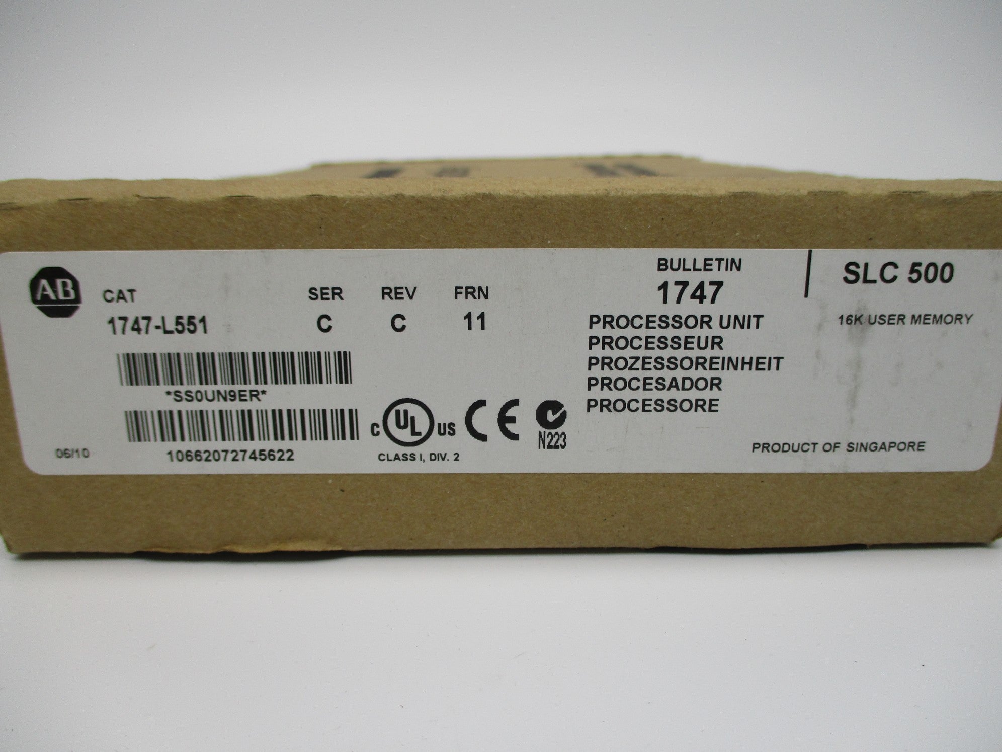 ALLEN BRADLEY 1747-L551 SER. C F/W 11 NSFS