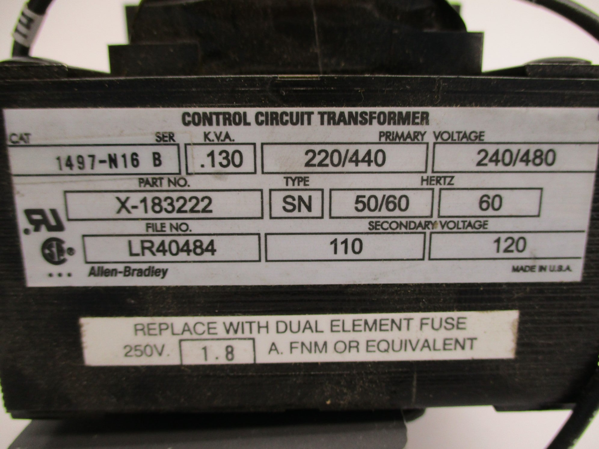 ALLEN BRADLEY 1497-N16 SER. B NSNP
