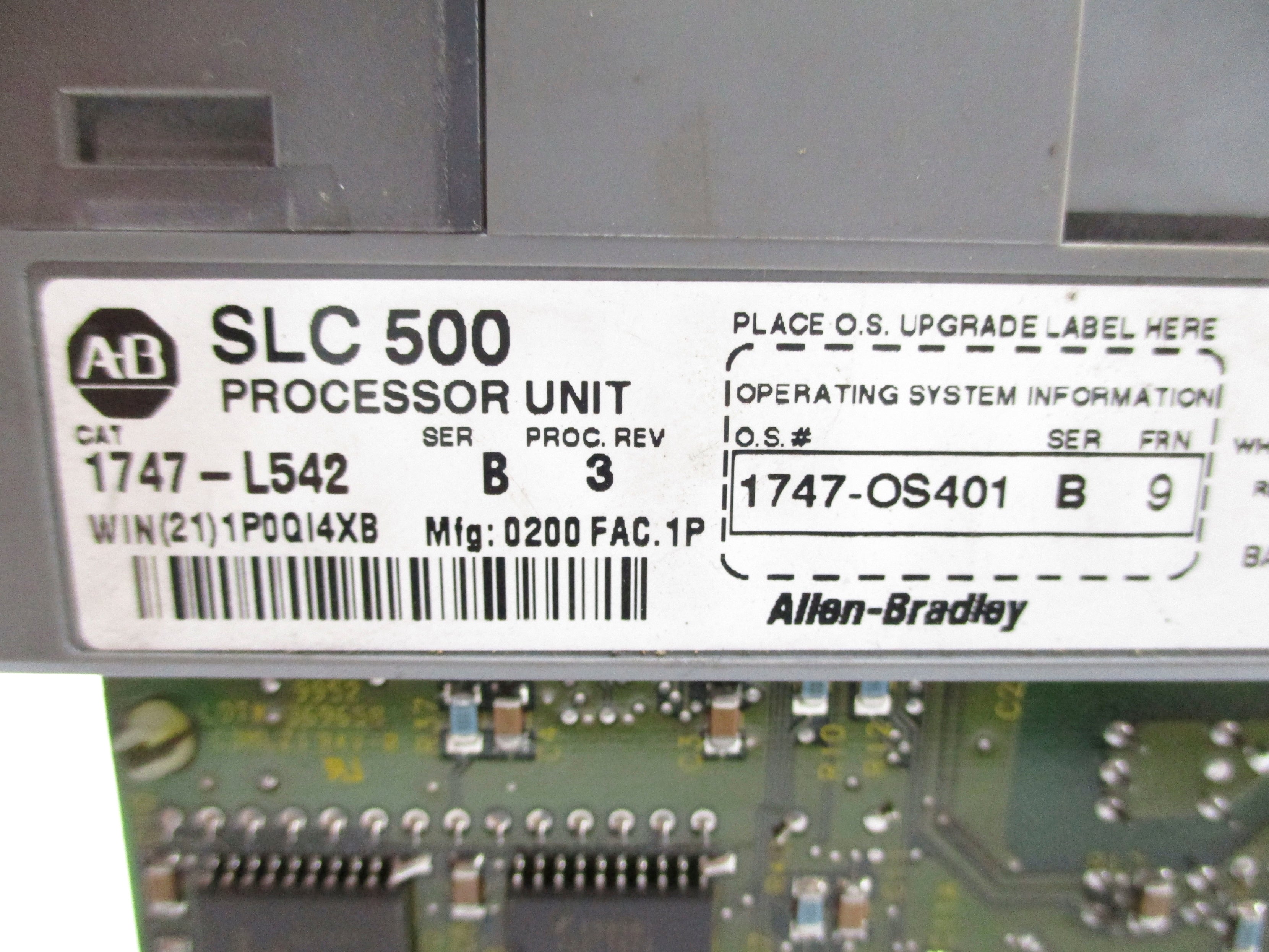 ALLEN BRADLEY 1747-L542 SER. B F/W 9 (AS PICTURED) NSNP