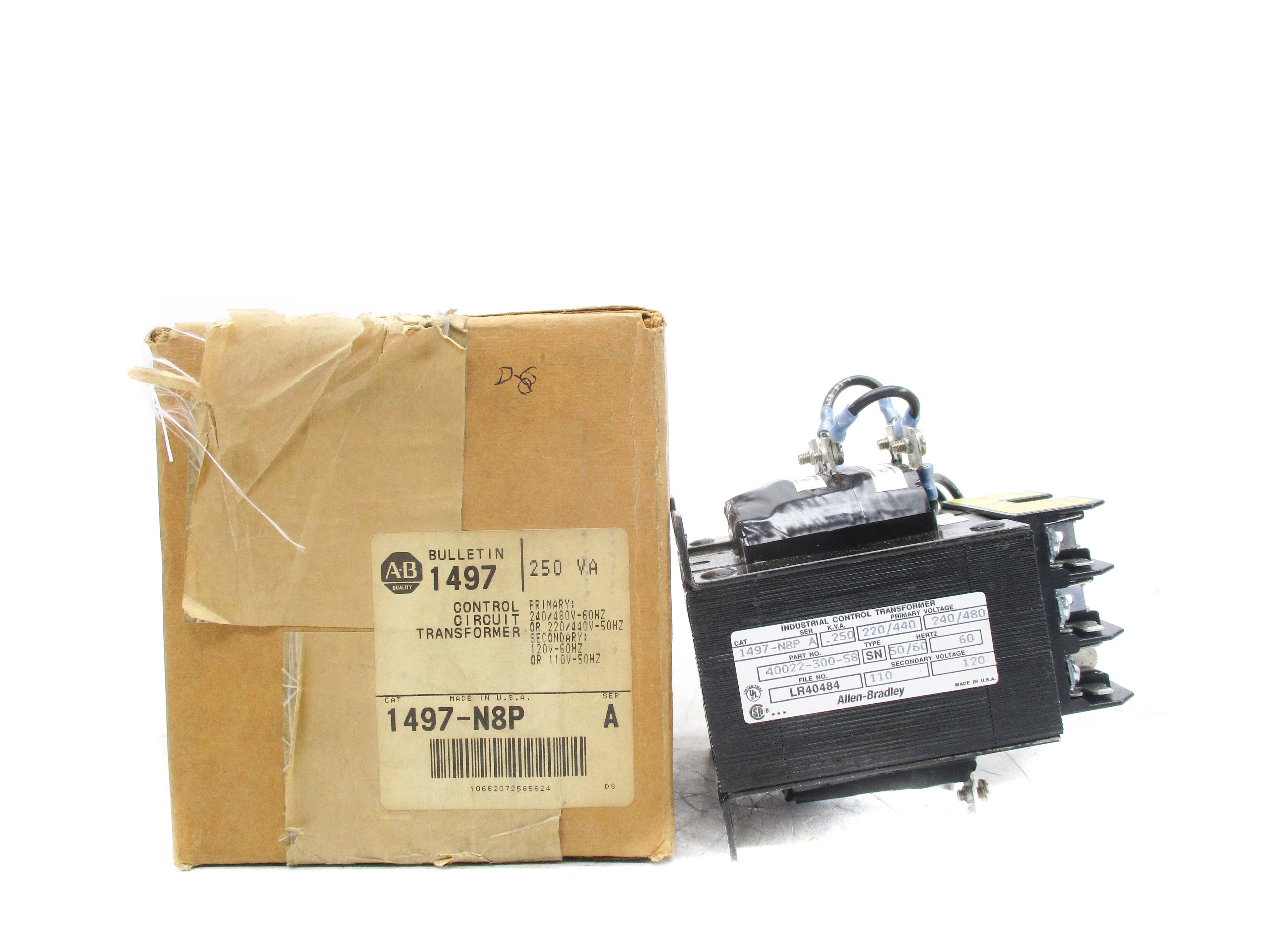 ALLEN BRADLEY 1497-N8P SER. A 240/480V (BR/WH) NSMP