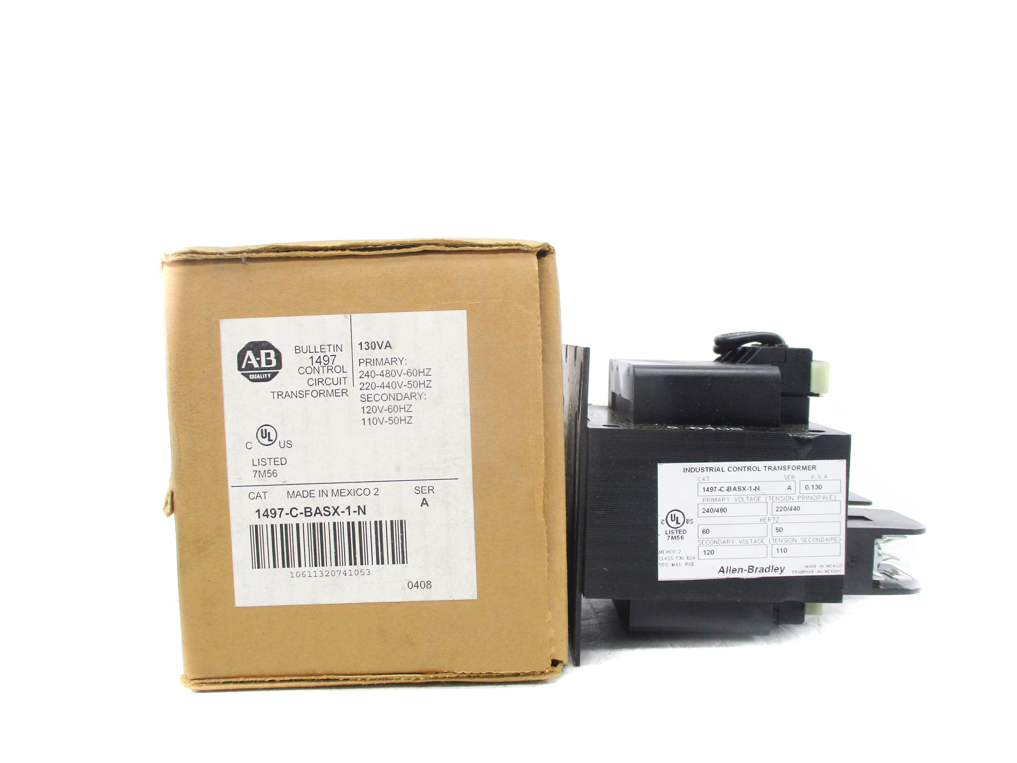 ALLEN BRADLEY 1497-C-BASX-1-N SER. A 0.130KVA (BR/WH) NSMP