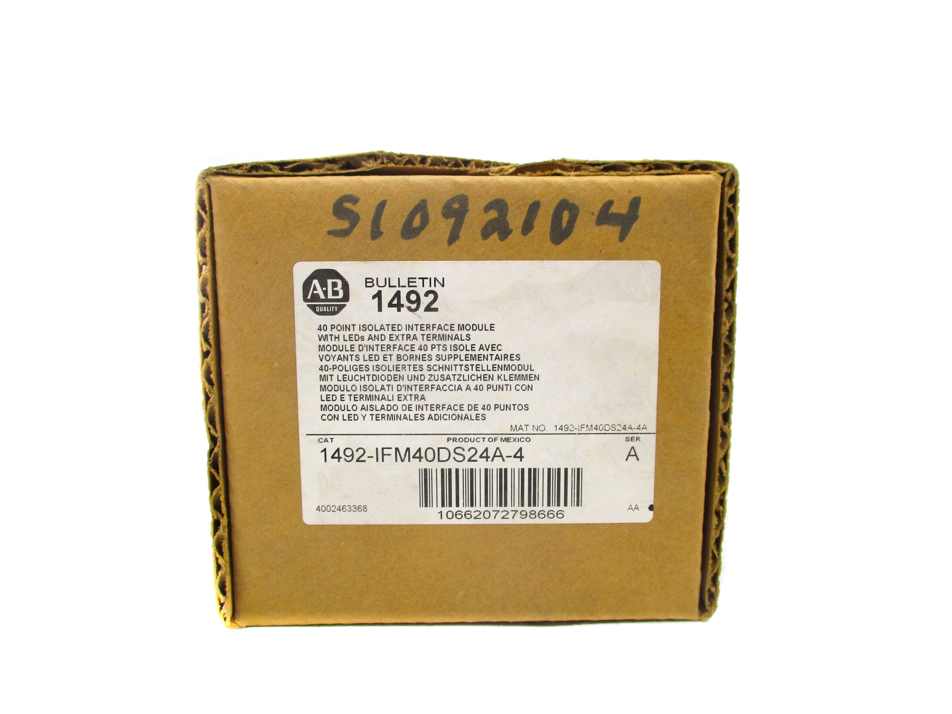 ALLEN BRADLEY 1492-IFM40DS24A-4 SER. A (BR/WH) NSMP