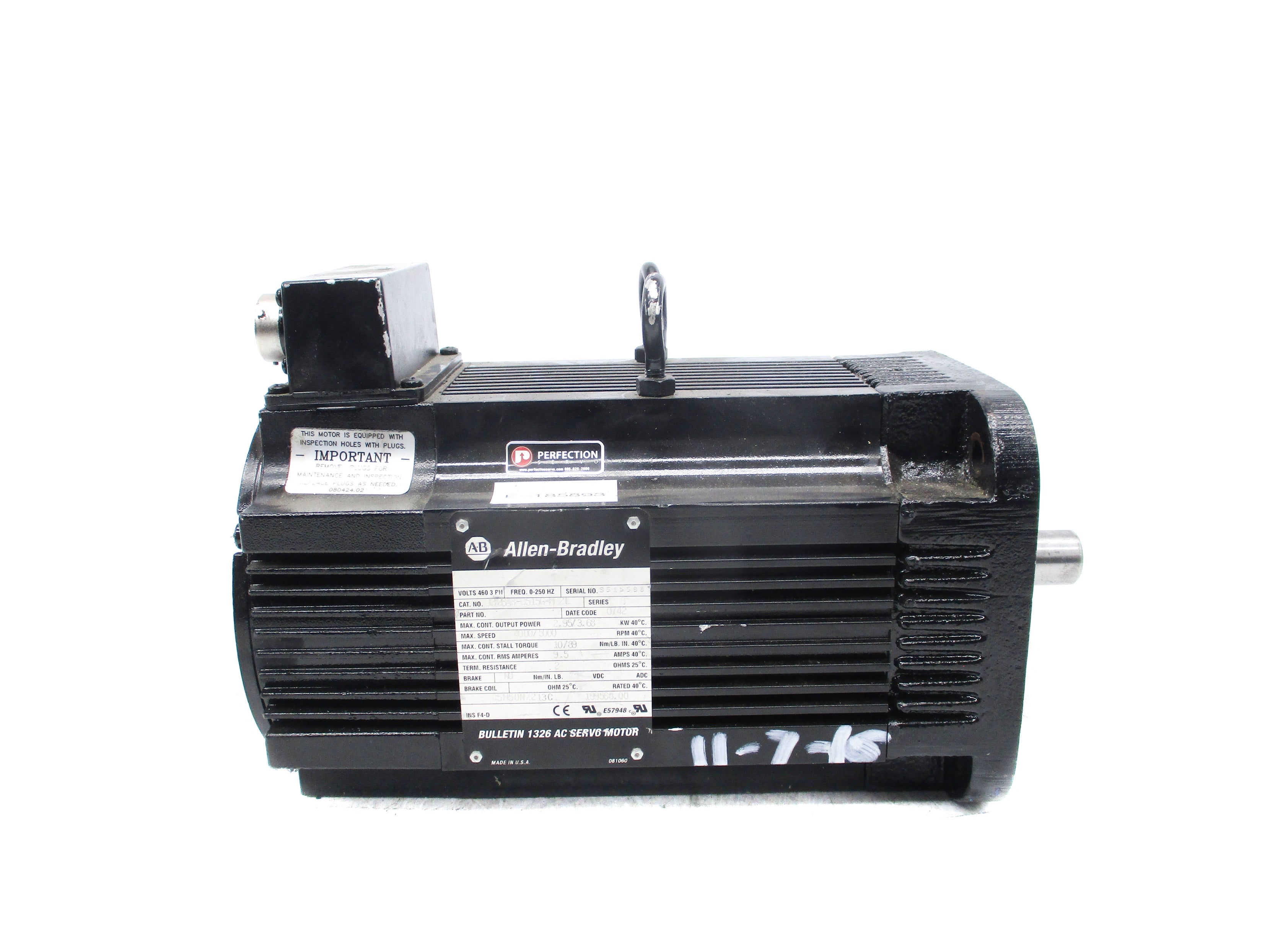 ALLEN BRADLEY 1326AB-B515G-M2L SER. B 460V 9.5A UNMP