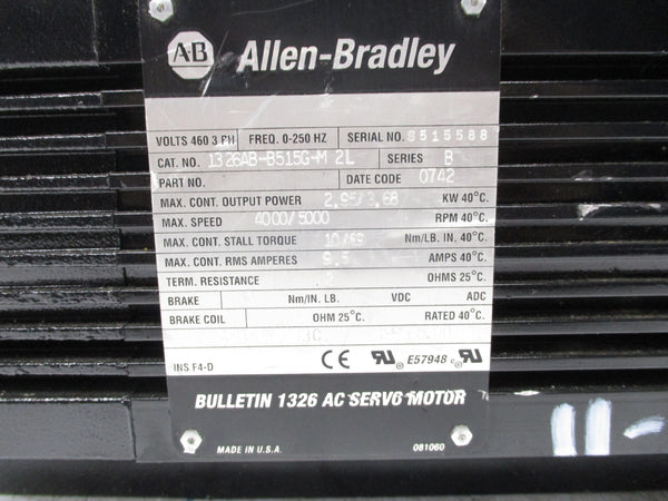 ALLEN BRADLEY 1326AB-B515G-M2L SER. B 460V 9.5A UNMP