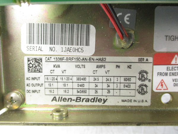 ALLEN BRADLEY 1336F-BRF150-AN-EN-HAS2 SER. A UNMP