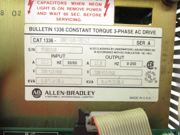 ALLEN BRADLEY 1336-B007-EAD-FA2-L3 SER. A NSNP