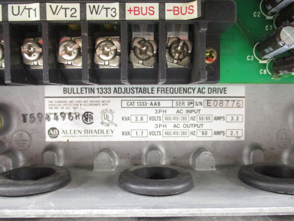 ALLEN BRADLEY 1333-AAB SER. D 460VAC 3.3A UNMP