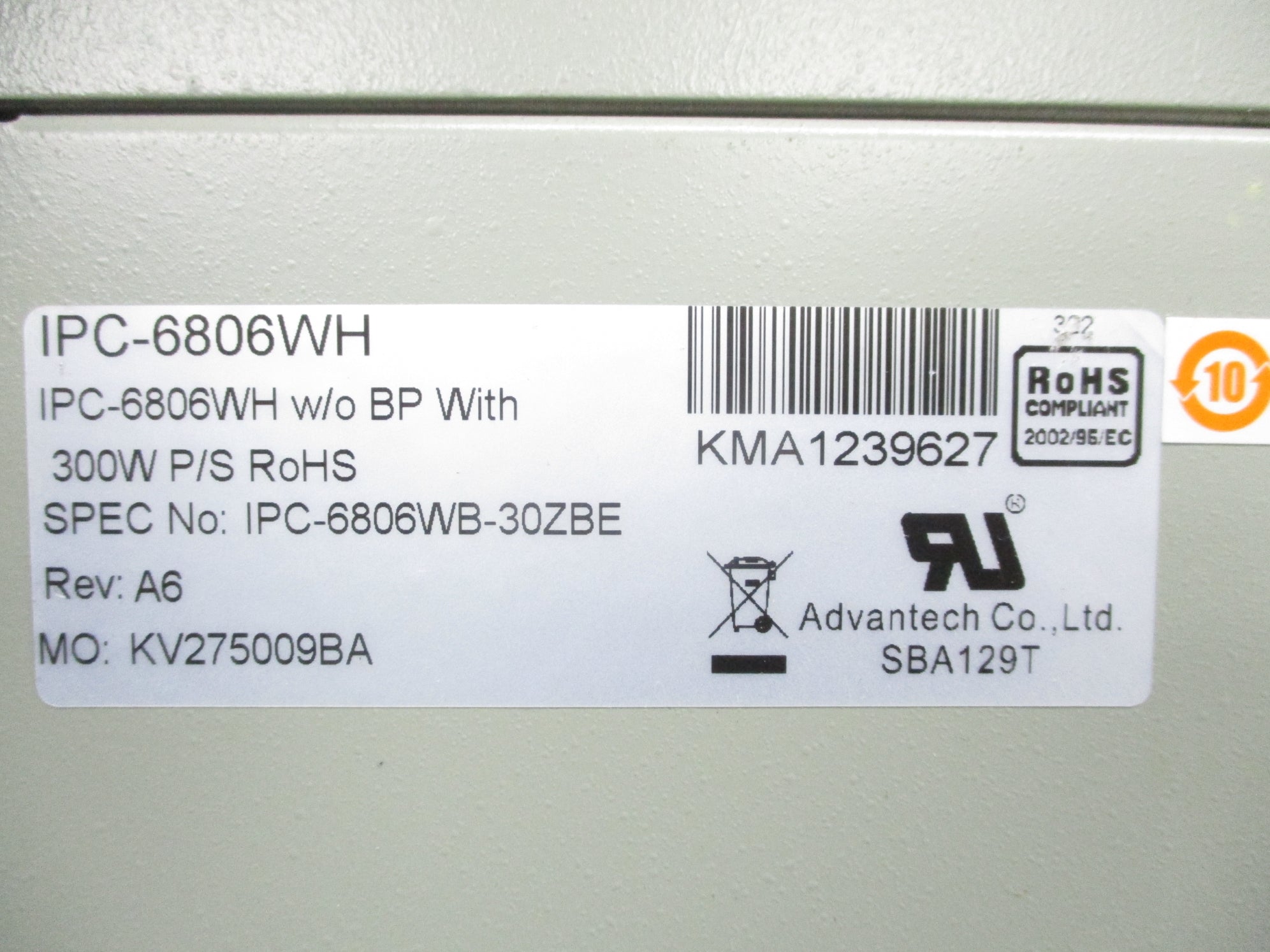 ADVANTECH IPC-6806WH (AS PICTURED) NSNP