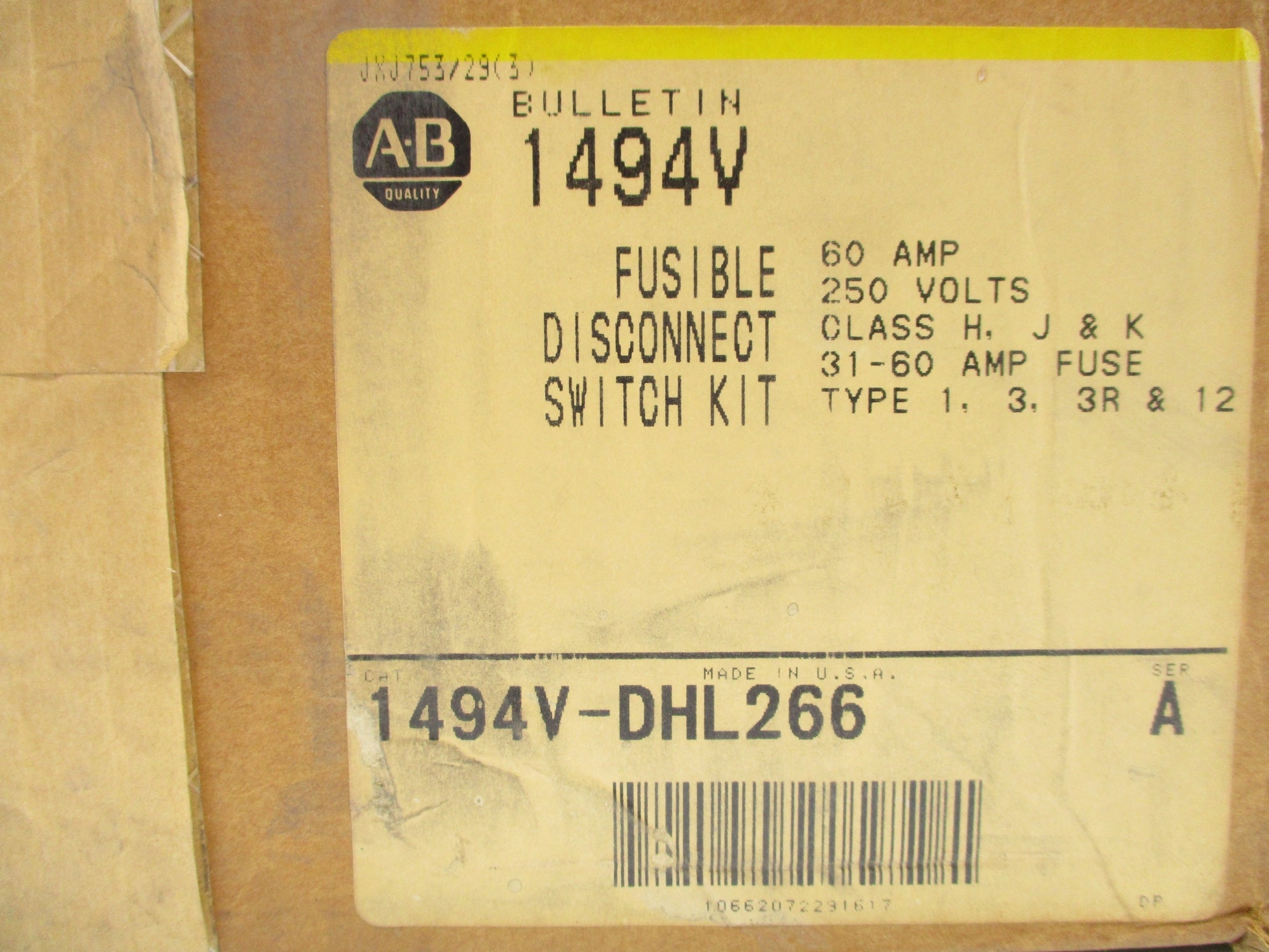 ALLEN BRADLEY 1494V-DHL266 SER. A (BR/YL) NSFS
