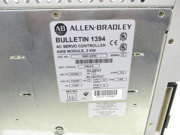 ALLEN BRADLEY 1394C-AM03 SER. C UNMP