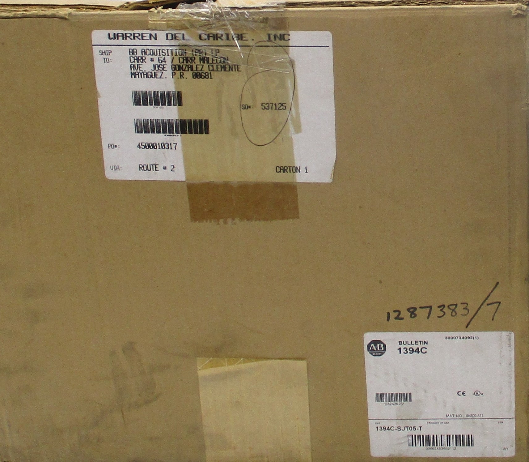 ALLEN BRADLEY 1394C-SJT05-T SER. C F/W V3.9A NSMP