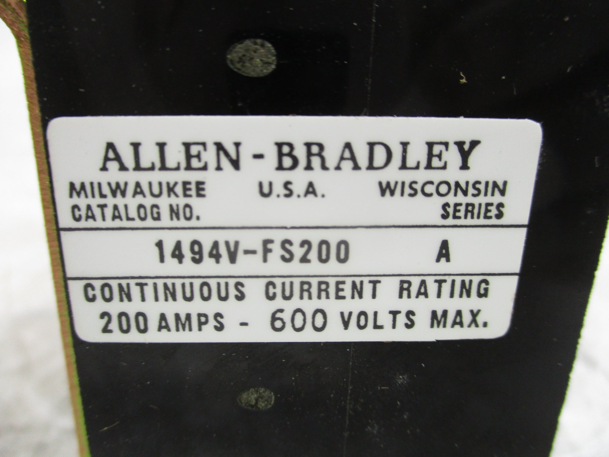 ALLEN BRADLEY 1494V-FS200 SER. A NSNP