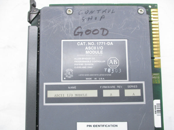 ALLEN BRADLEY 1771-DA SER. A F/W A UNMP