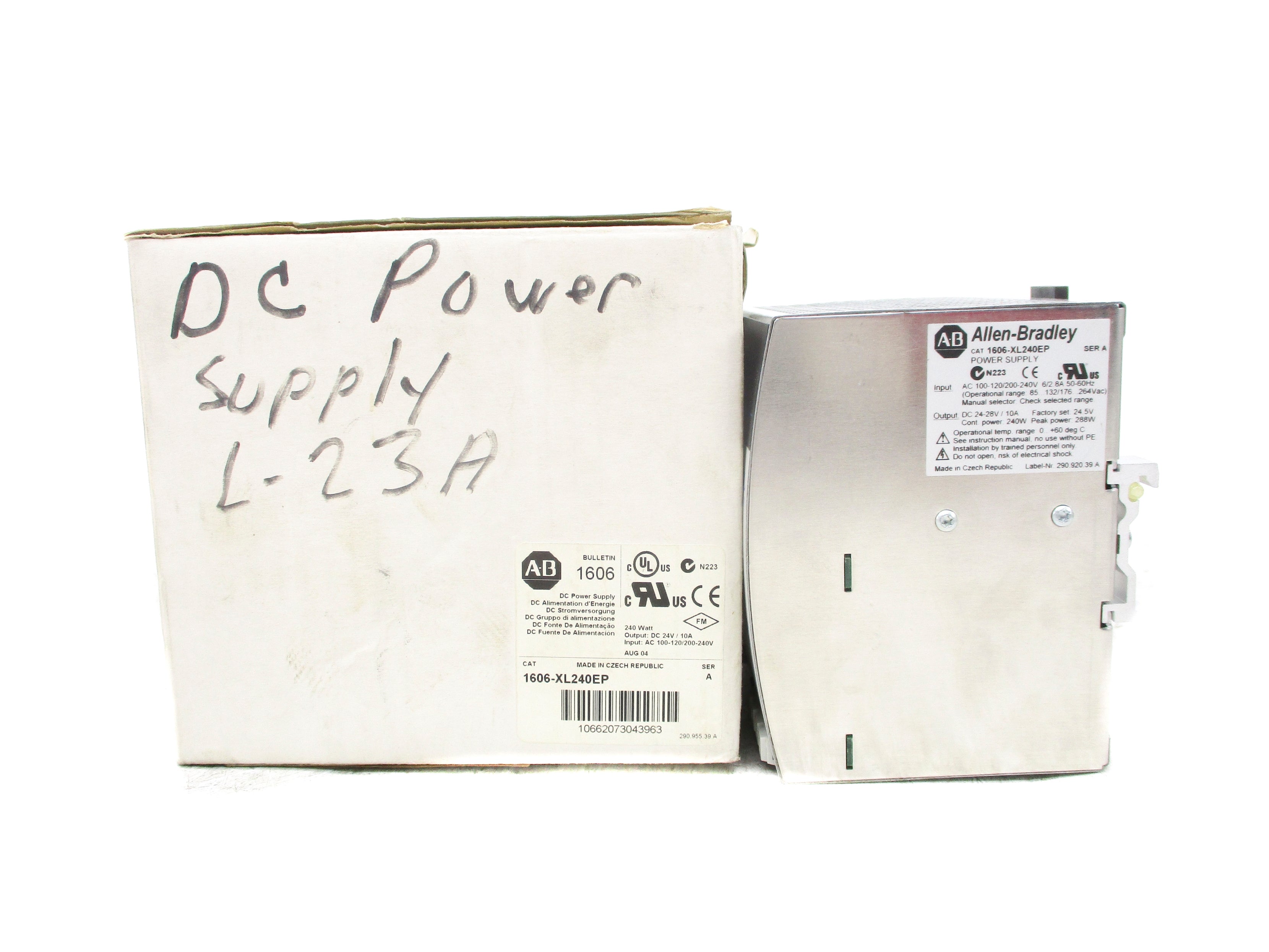 ALLEN BRADLEY 1606-XL240EP SER. A 100-120/200-240VAC 10A (WH) NSMP