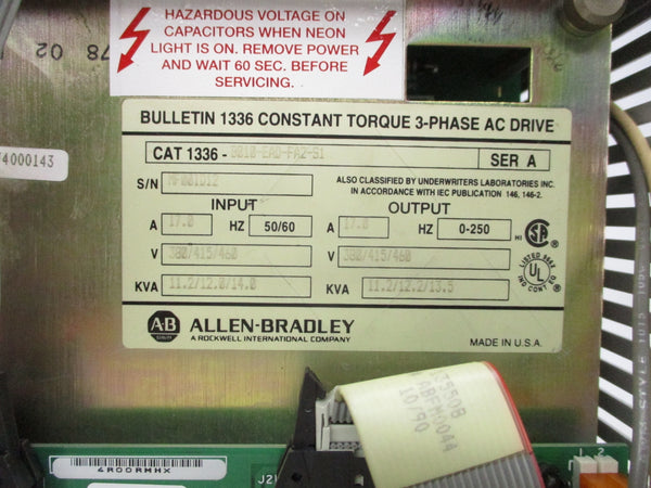 ALLEN BRADLEY 1336-B010-EAD-FA2-S1 SER. A UNMP