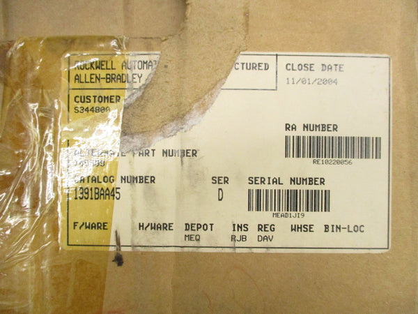ALLEN BRADLEY 1391BAA45 RE10220056 SER. D REMAN