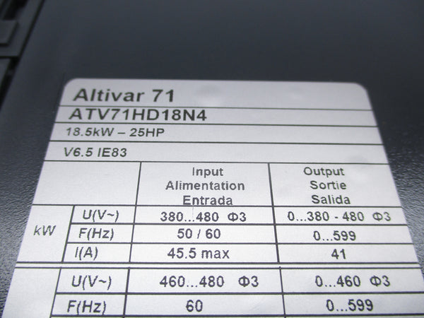 SCHNEIDER ELECTRIC ATV71HD18N4 UNMP