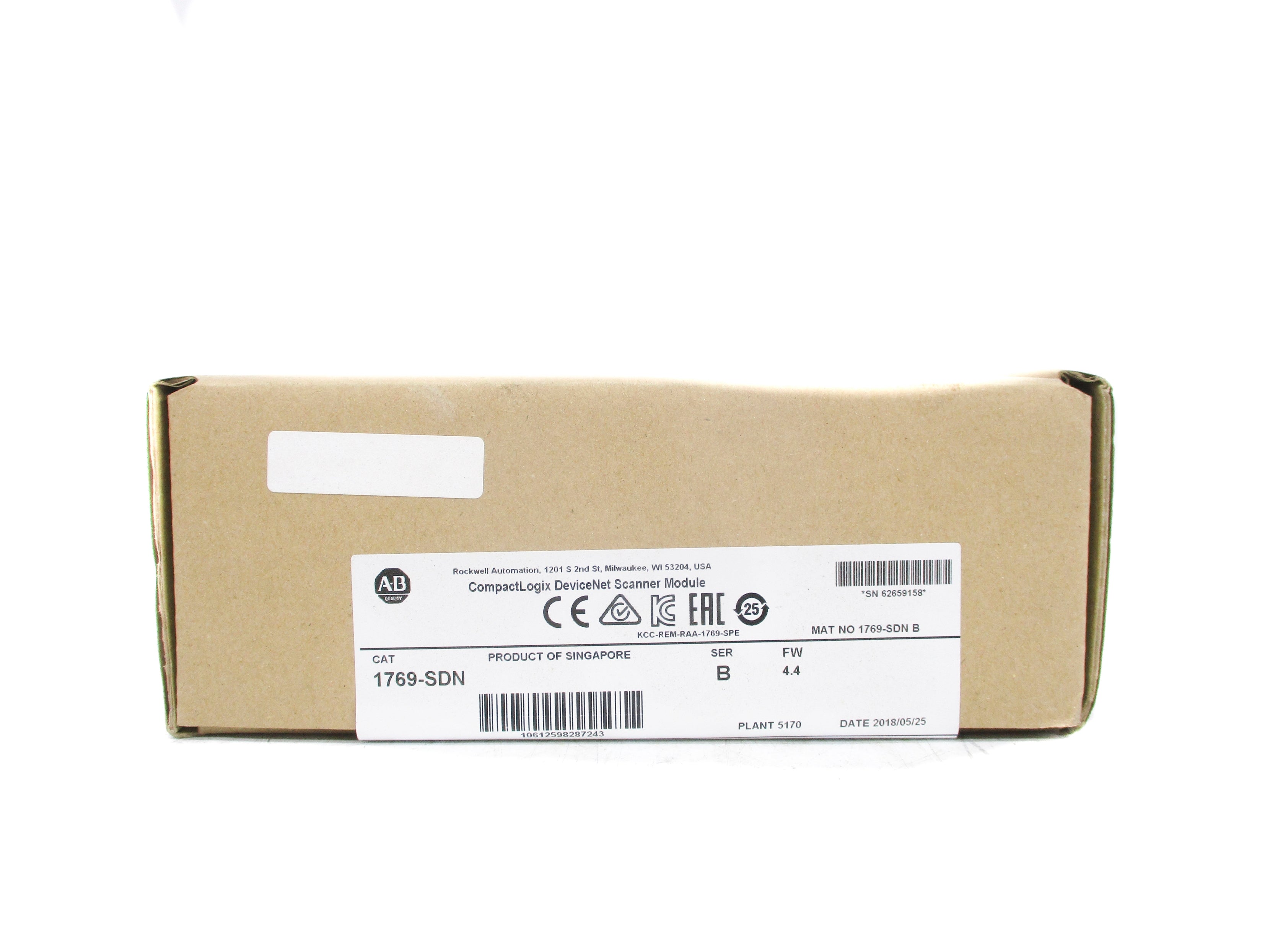 ALLEN BRADLEY 1769-SDN SER. B F/W 4.4 DATE: 2018 NSFS