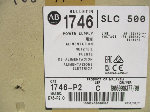 ALLEN BRADLEY 1746-P2 SER. C 170-265VAC DATE: 2016 NSFS