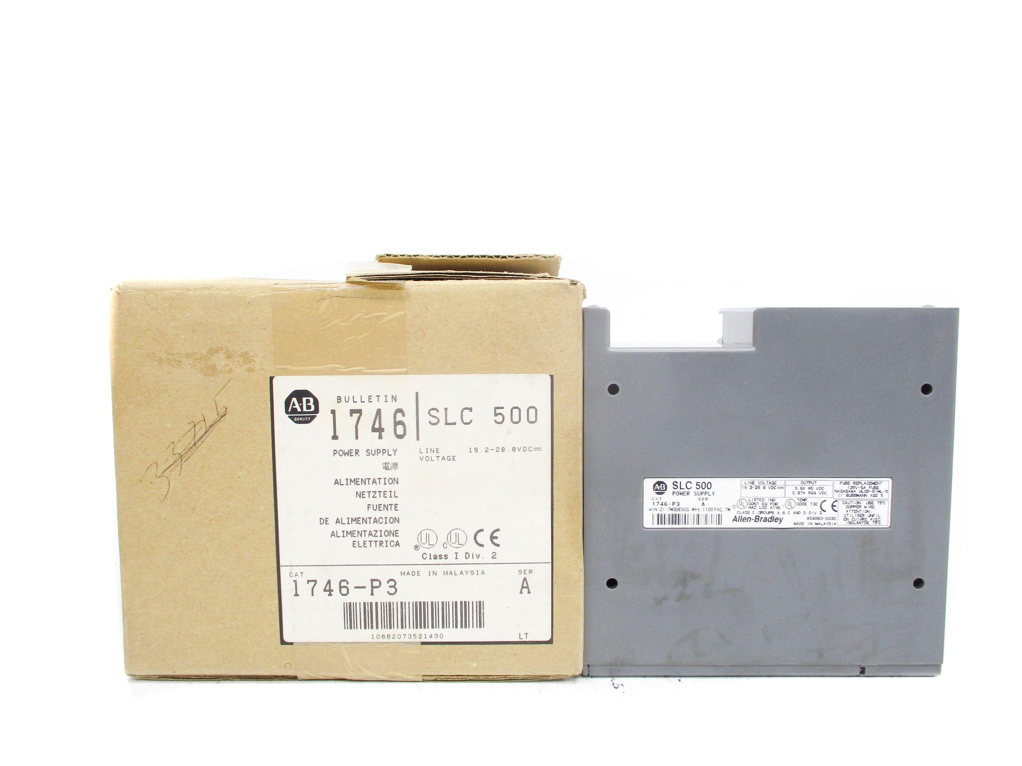 ALLEN BRADLEY 1746-P3 SER. A 19.2-28.8VDC NSMP