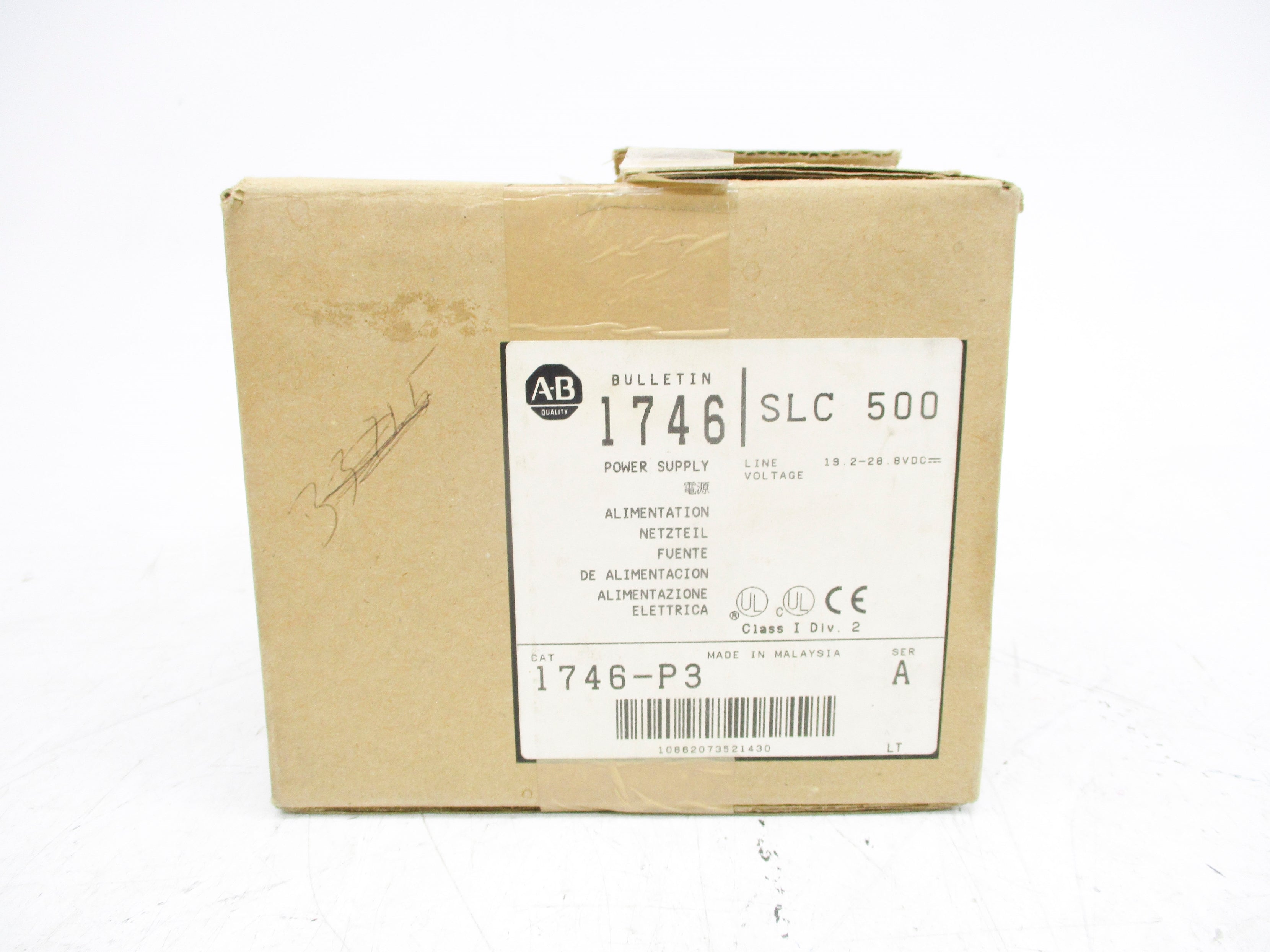 ALLEN BRADLEY 1746-P3 SER. A 19.2-28.8VDC NSMP