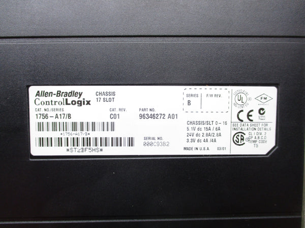 ALLEN BRADLEY 1756-A17 SER. B (AS PICTURED) UNMP