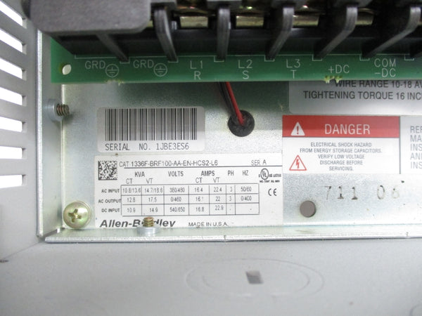 ALLEN BRADLEY 1336F-BRF100-AA-EN-HCS2-L6 SER. A NSNP