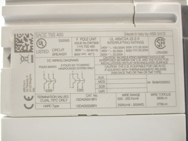 ABB SACET5S400 400A 600V NSNP