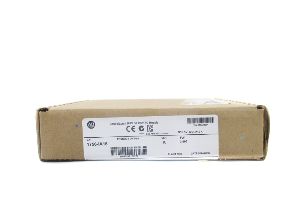 ALLEN BRADLEY 1756-IA16 SER. A F/W 3.003 DATE: 2014 NSFS
