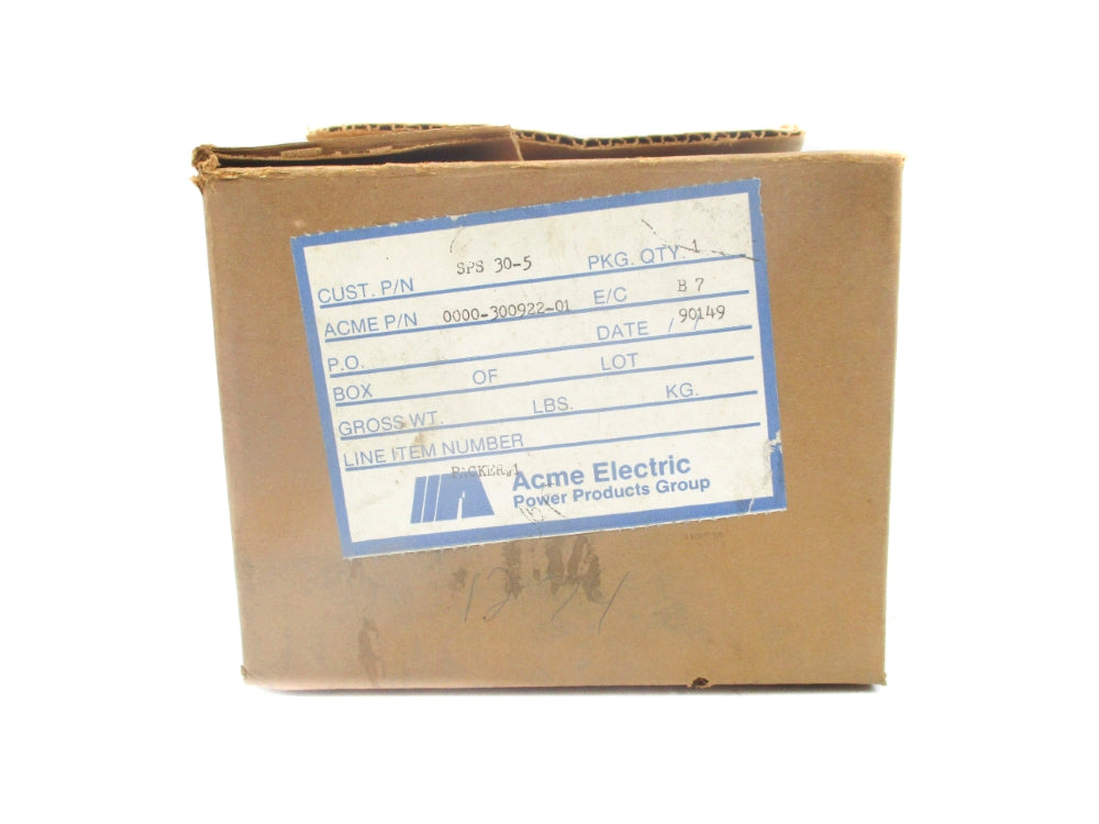 ACME ELECTRIC SPS30-5 NSMP
