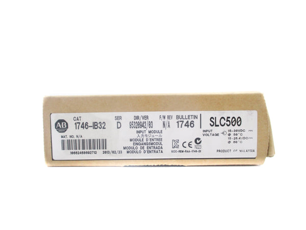 ALLEN BRADLEY 1746-IB32 SER. D DATE: 2013 NSFS