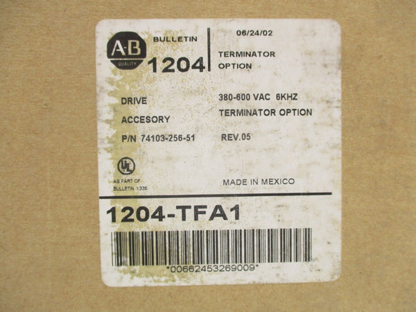 ALLEN BRADLEY 1204-TFA1 74103-256-51 DATE: 2002 NSFS