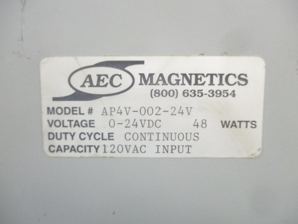 AEC MAGNETICS AP4V-002-24V (AS PICTURED) UNMP