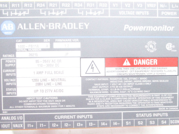 ALLEN BRADLEY 1400-PB11A SER. A (BR/YL) NSMP