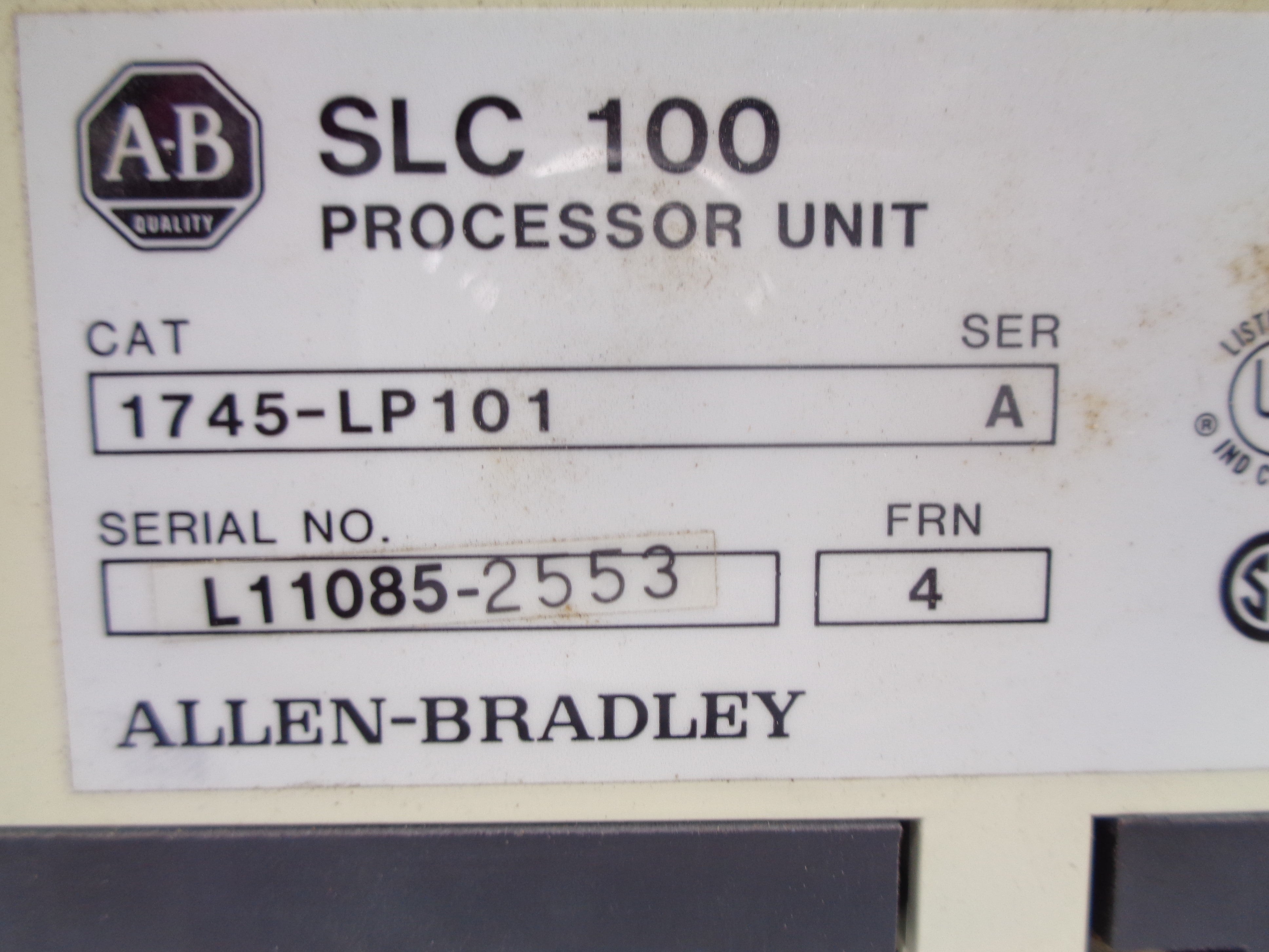 ALLEN BRADLEY 1745-LP101 SER. A F/W 4 10-250VAC 15A UNMP