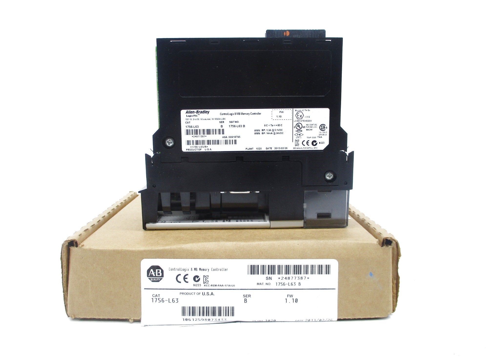 ALLEN BRADLEY 1756-L63 SER. B F/W 1.10 NSMP