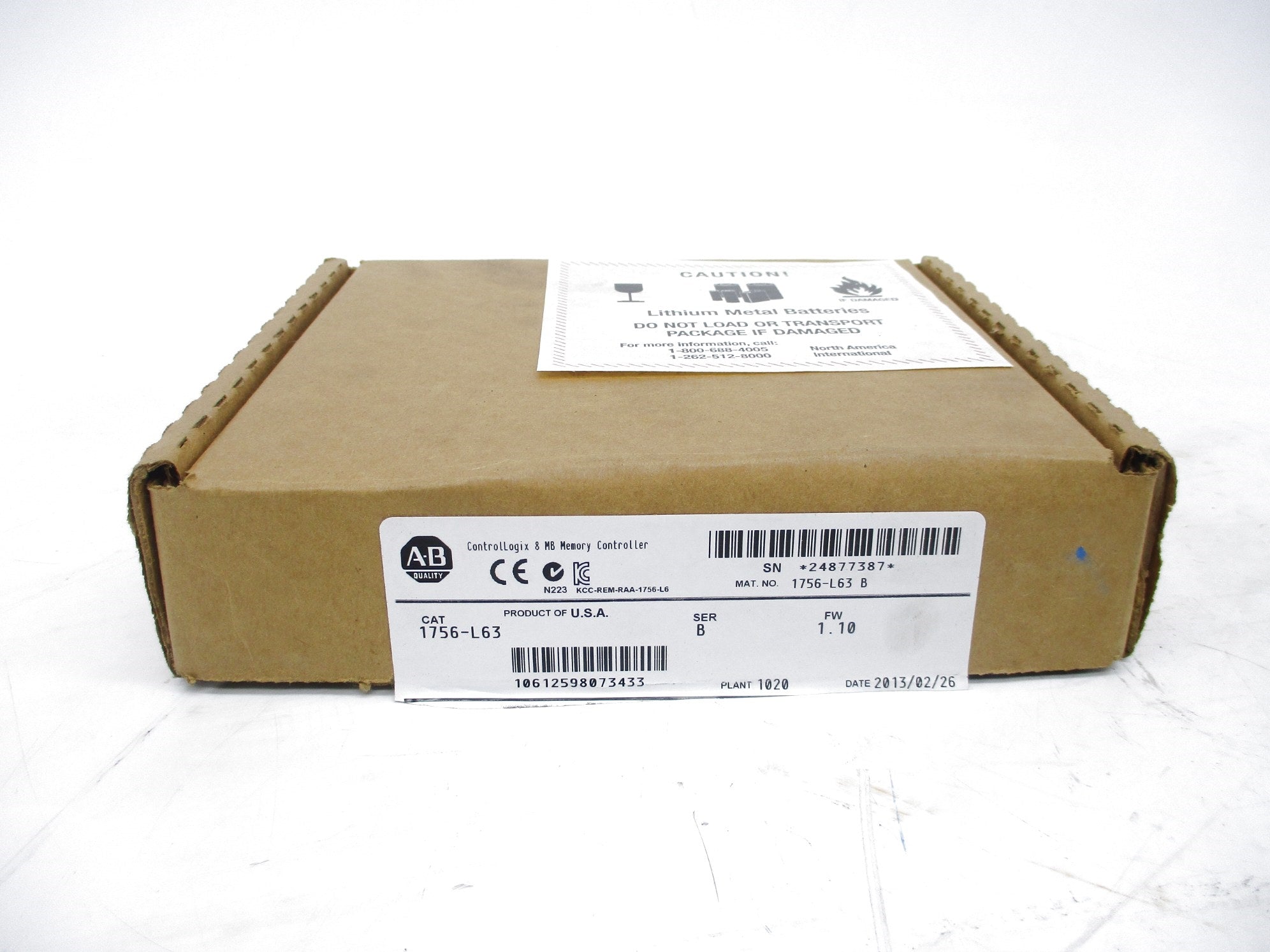 ALLEN BRADLEY 1756-L63 SER. B F/W 1.10 NSMP