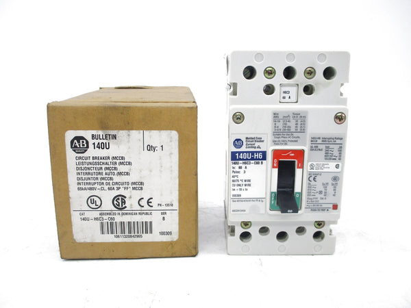 ALLEN BRADLEY 140U-H6C3-C60 SER. B 60A 480V NSMP