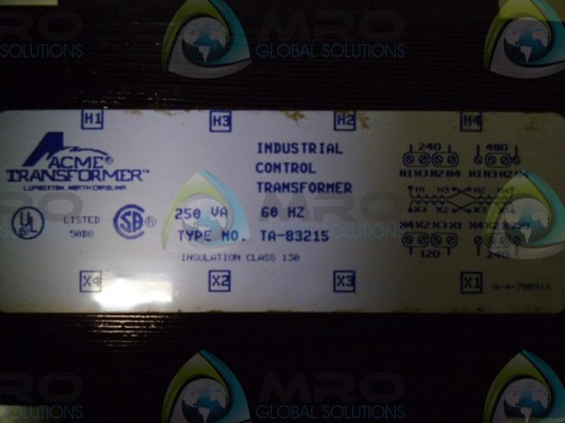 ACME TRANSFORMER TA-83215 CONTROL TRANSFORMER NSMP