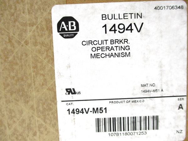 ALLEN BRADLEY 1494V-M51 SER. A (BR/WH) NSFS