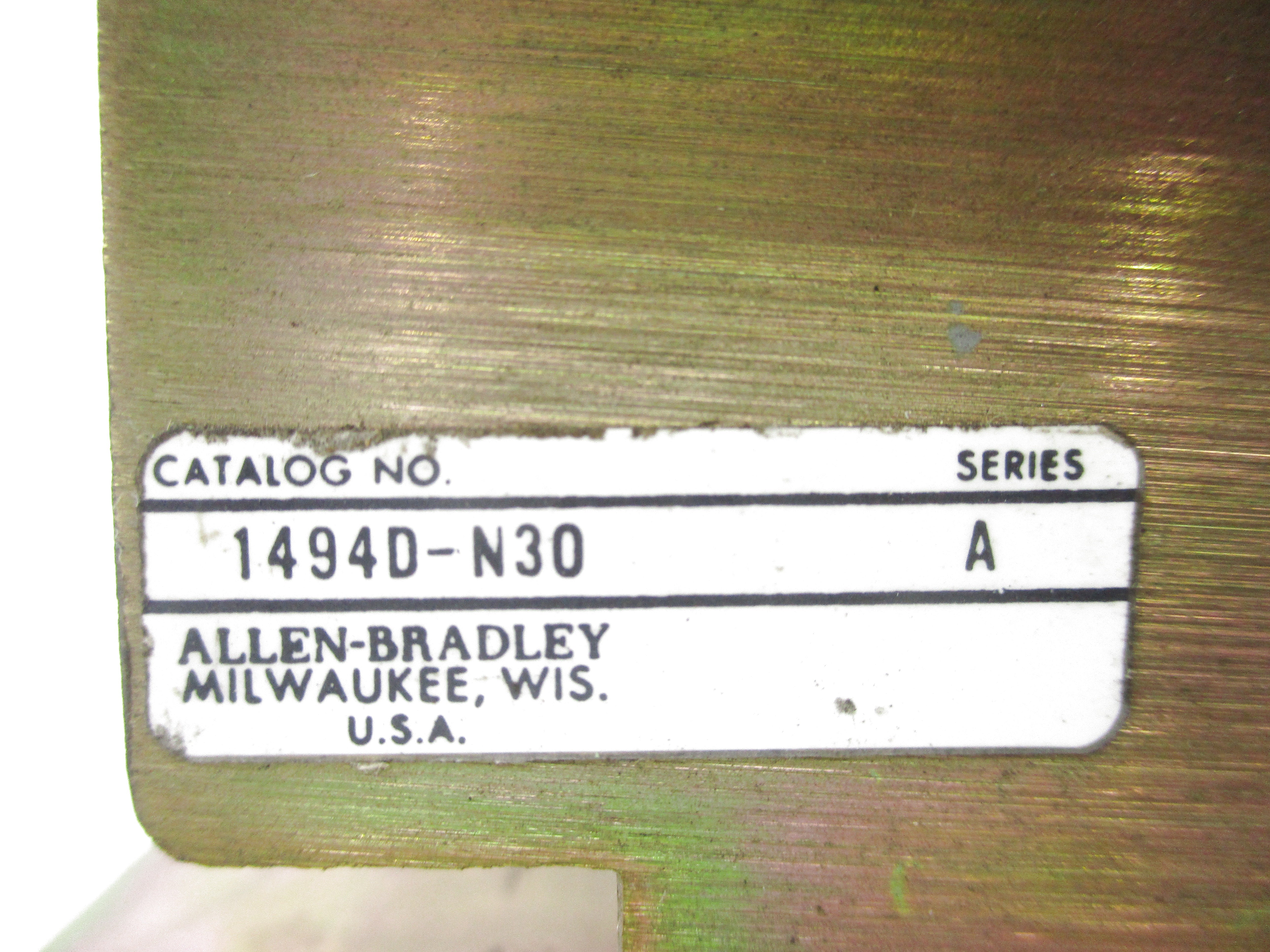 ALLEN BRADLEY 1494D-N30 SER. A NSNP