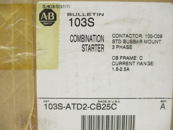 ALLEN BRADLEY 103S-ATD2-CB25C SER. A (BR/WH) NSFS
