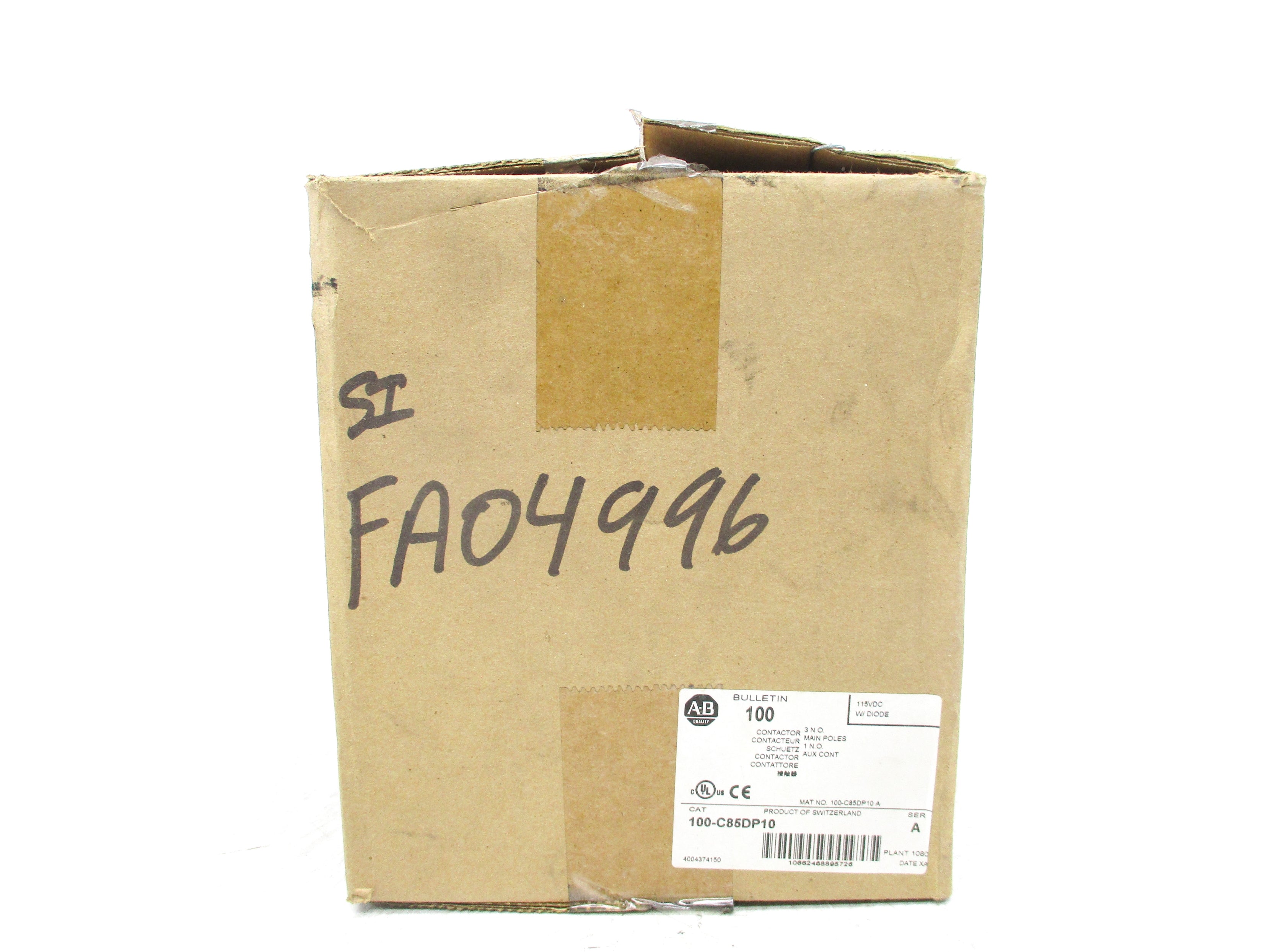 ALLEN BRADLEY 100-C85DP10 SER. A 115VDC (BR/WH) NSMP