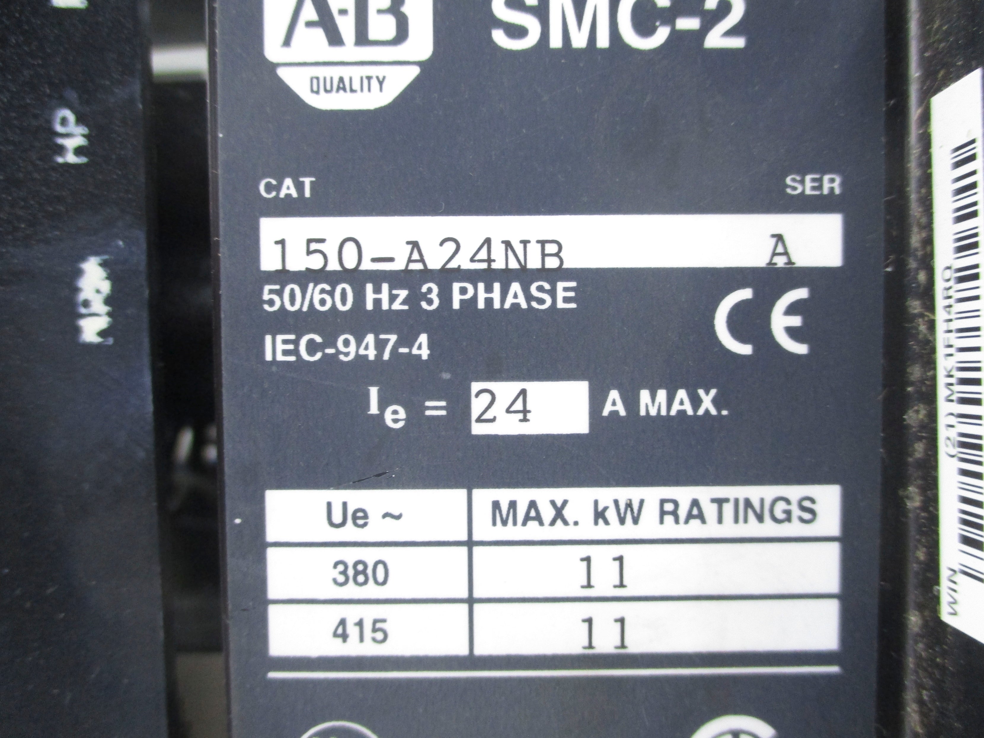 ALLEN BRADLEY 150-A24NB SER. A UNMP