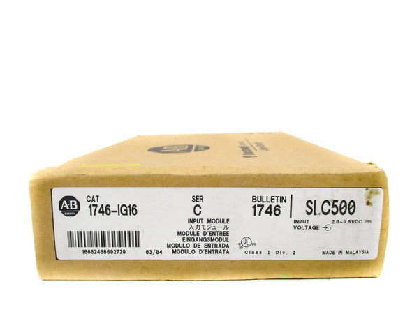 ALLEN BRADLEY 1746-IG16 SER. C 2.0-5.5VDC NSMP