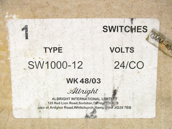 ALBRIGHT SW1000-12 24VDC NSFS