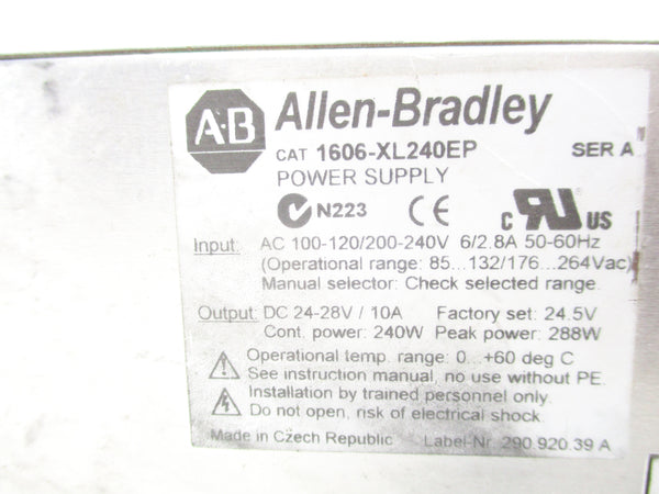 ALLEN BRADLEY 1606-XL240EP 240V 2.8A SER. A NSNP