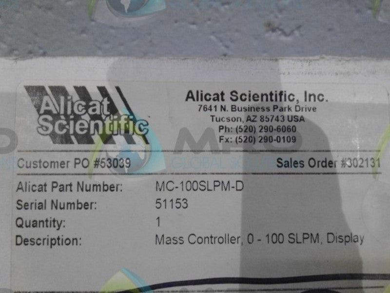 ALICAT SCIENTIFIC MC-100SLPM-D  NSMP