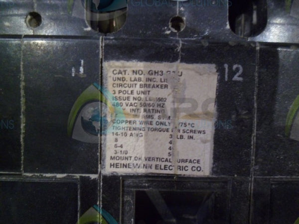 LOT OF 2 HEINEMANN GH3-G3-U BREAKER  UNMP